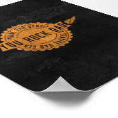 Poster Vous Rock Papa Orange Black Emblem (Coin)