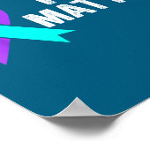 Poster Vous Ruban de sensibilisation au violet sarcelle d (Coin)