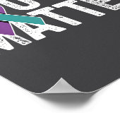 Poster Vous Ruban de sensibilisation au violet sarcelle d (Coin)