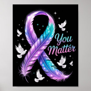 Poster Vous Ruban Papillon Sensibilisation au suicide Fem