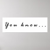 Poster Vous savez... (Devant)