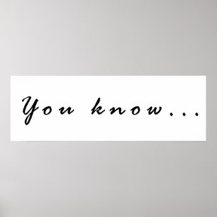 Poster Vous savez...