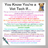 Poster Vous savez que vous êtes un technicien vétérinaire (Devant)