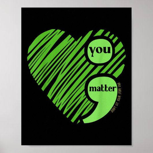 Poster Vous Semicolon Sensibilisation à la santé mentale (Devant)
