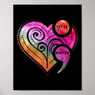 Poster Vous Semicolon Sensibilisation à la santé mentale