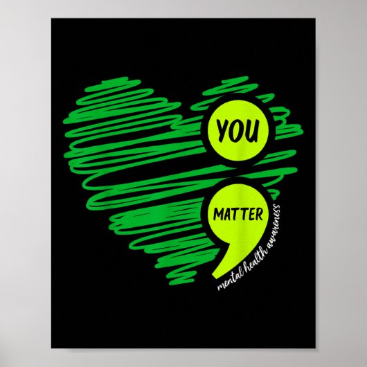 Poster Vous Sensibilisation à la santé mentale Vert Préve (Devant)