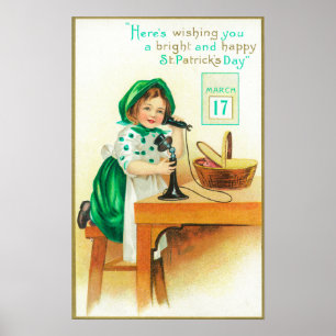 Poster Vous souhaitant St Patrick lumineux et heureux