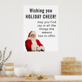 Poster Vous souhaite JOIE DE NOËL (Cuisine)