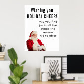 Poster Vous souhaite JOIE DE NOËL (Bureau à domicile)