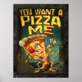 Poster Vous voulez une pizza moi (Devant)