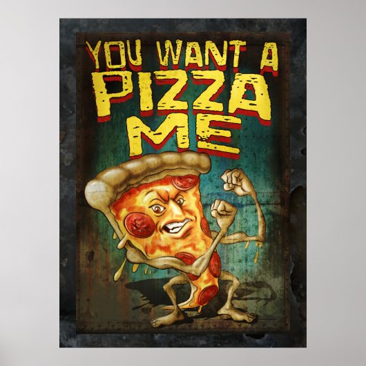 Poster Vous voulez une pizza moi (Devant)