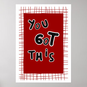 Poster Vous Y Arriverez - Route Brodée Motivationnelle
