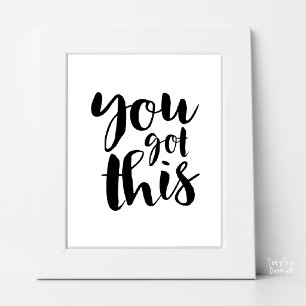Poster "Vous y arriverez" - Typographie minimaliste et mo