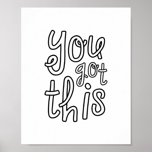Poster Vous Y Arrivez, Motivation Mignonne (Devant)