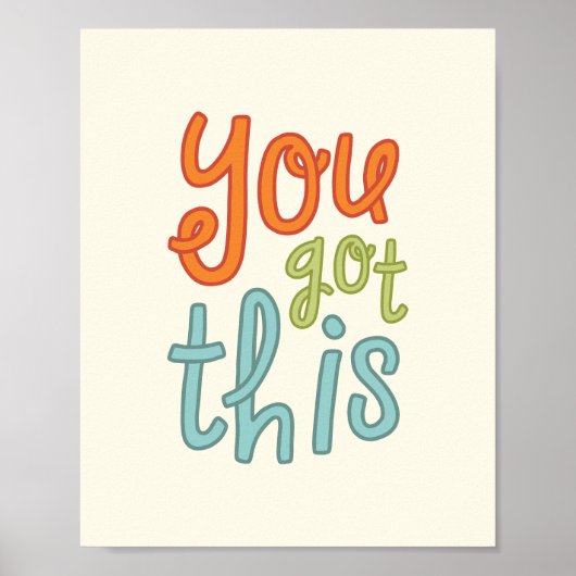 Poster Vous y Arrivez, Motivation Mignonne (Devant)