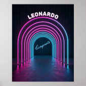 Poster Voûte Violet Néo et Bleu (Devant)