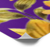 Poster VOW mariage JE FAIS MODERNE EN PURPLE AVEC FLEURS (Coin)