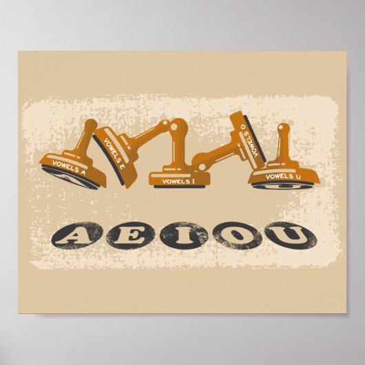 Poster Vowels AEIOU (Devant)