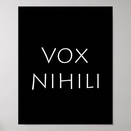 Poster Vox nihili (Devant)