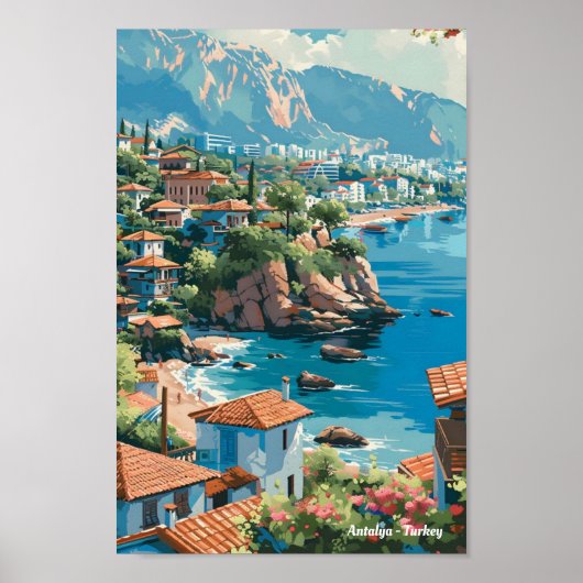 Poster Voyage à Antalya Turquie (Devant)