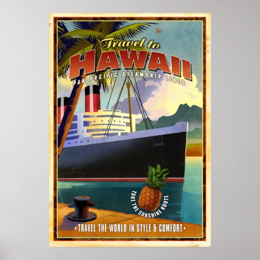 Poster Voyage à Hawaii (Devant)