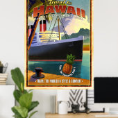 Poster Voyage à Hawaii (Bureau à domicile)