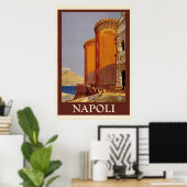Poster Voyage à Naples Vintage (Bureau à domicile)