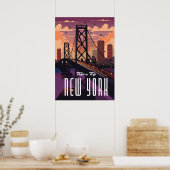 Poster Voyage à New York (Cuisine)