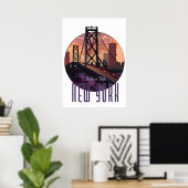 Poster Voyage à New York (Bureau à domicile)