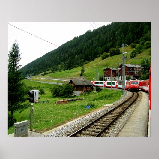 Poster Voyage à Oberwald en Suisse (Devant)