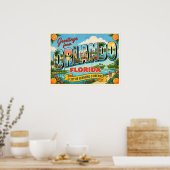 Poster Voyage à Orlando Floride Vintage (Cuisine)
