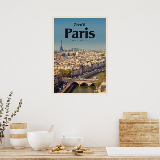 Poster Voyage à Paris (Cuisine)