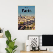 Poster Voyage à Paris (Bureau à domicile)