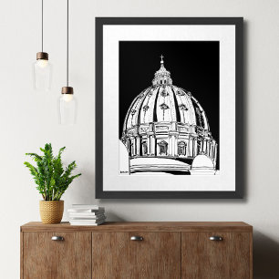 Poster Voyage à Rome, Dôme de Saint-Pierre du Vatican