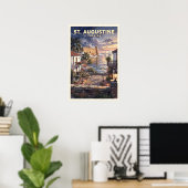 Poster Voyage à St. Augustine Floride Vintage (Bureau à domicile)