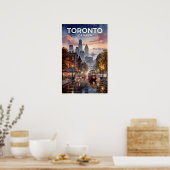 Poster Voyage à Toronto Canada Vintage (Cuisine)
