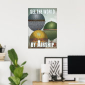 Poster Voyage à vapeur à l'air chaud à l'Airship Trio Ste (Bureau à domicile)