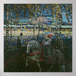 Poster Voyage Abstrait, Couple à cheval par Kandinsky