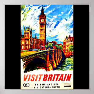 Poster Voyage Art-Grande Grande-Bretagne d'Affiche-Cru