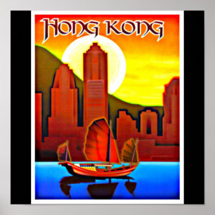 Poster Voyage Art-Hong Kong d'Affiche-Cru