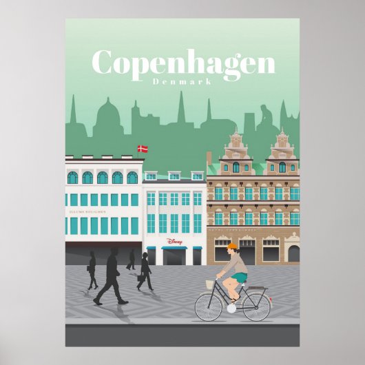 Poster Voyage Art Voyage à Copenhague (Devant)