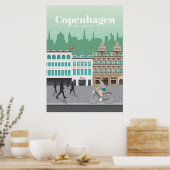 Poster Voyage Art Voyage à Copenhague (Cuisine)