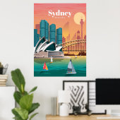 Poster Voyage Art Voyage À Sydney Australie (Bureau à domicile)