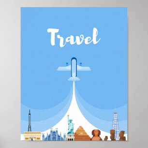 Poster Voyage Art Voyager Dans Le Monde
