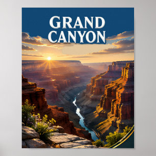 Poster Voyage au coucher du soleil sur le bord sud du Gra