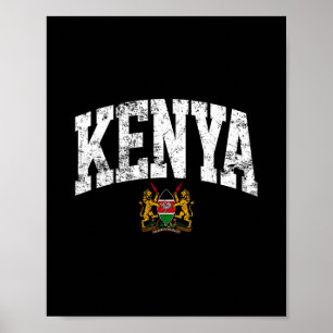 Poster Voyage au Kenya Vacances Kenya Maison Kenya Ami Gi