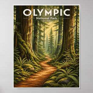Poster Voyage au Parc national Olympique Vintage