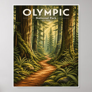 Poster Voyage au Parc national Olympique Vintage