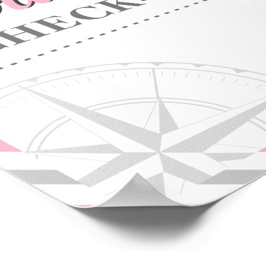 Poster Voyage Avion Fête Thème Invité Enregistrement (Coin)