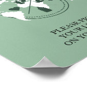 Poster Voyage Baby shower à thème Revendication des bagag (Coin)